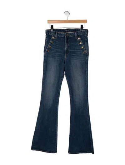 Pre-owned Ramy Brook High-rise Flared Jeans In Blue