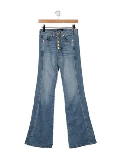 Pre-owned Ramy Brook High-rise Flared Jeans In Blue
