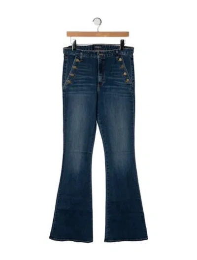 Pre-owned Ramy Brook High-rise Flared Jeans In Blue