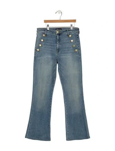 Pre-owned Ramy Brook High-rise Flared Jeans In Blue