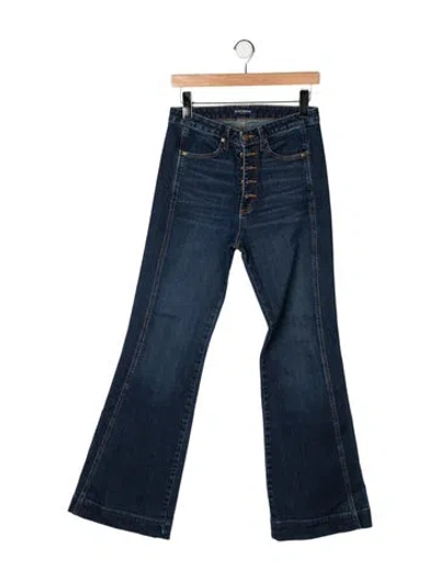 Pre-owned Ramy Brook High-rise Flared Jeans In Blue