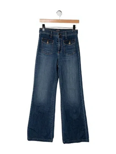Pre-owned Ramy Brook High-rise Flared Jeans In Blue