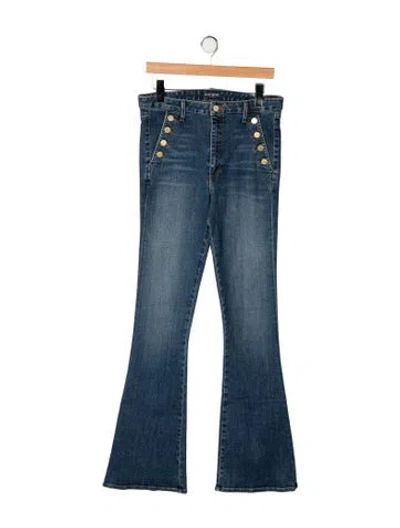Pre-owned Ramy Brook High-rise Flared Jeans In Blue