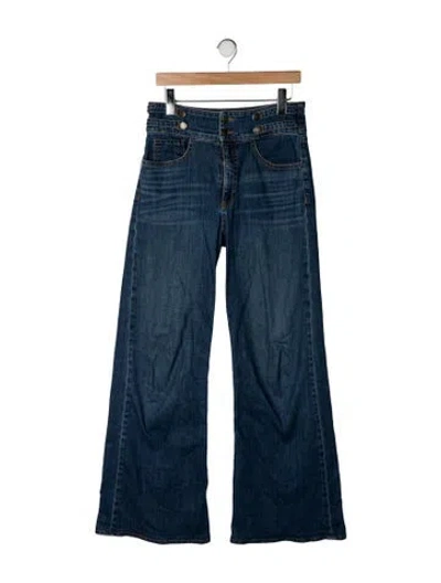 Pre-owned Ramy Brook High-rise Flared Jeans In Blue