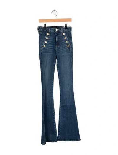 Pre-owned Ramy Brook High-rise Flared Jeans In Blue