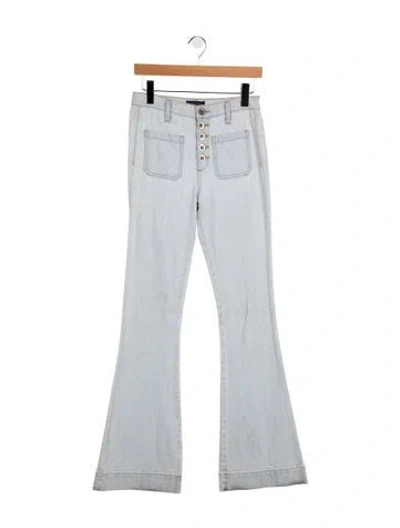 Pre-owned Ramy Brook High-rise Flared Jeans In Blue