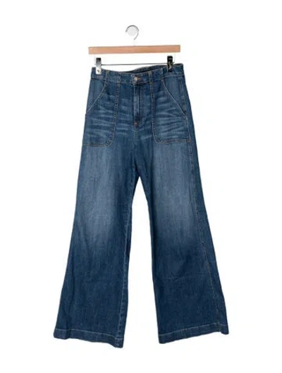 Pre-owned Ramy Brook High-rise Flared Jeans In Blue