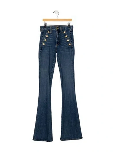 Pre-owned Ramy Brook High-rise Flared Jeans In Blue