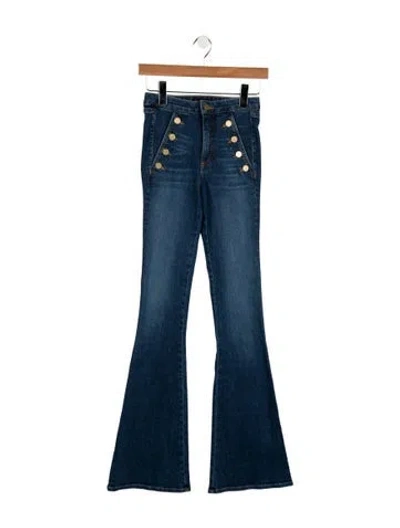 Pre-owned Ramy Brook High-rise Flared Jeans In Blue