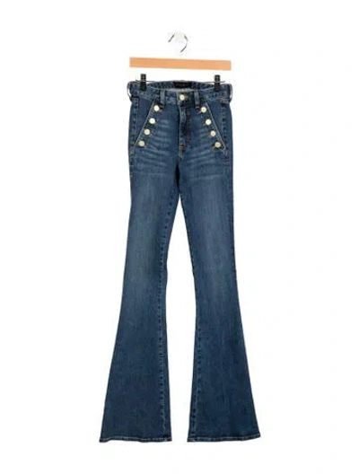 Pre-owned Ramy Brook High-rise Flared Jeans In Blue