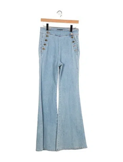 Pre-owned Ramy Brook High-rise Flared Jeans In Blue