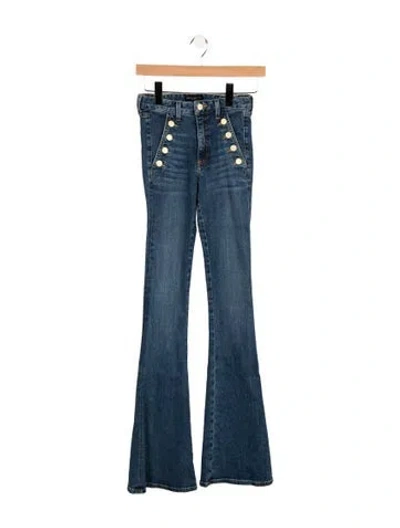 Pre-owned Ramy Brook High-rise Flared Jeans In Blue