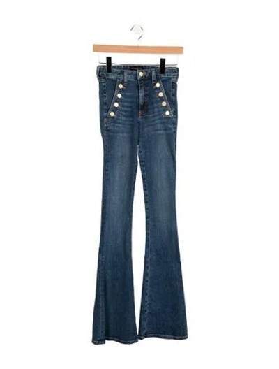 Pre-owned Ramy Brook High-rise Flared Jeans In Blue