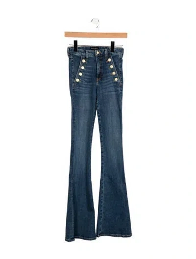 Pre-owned Ramy Brook High-rise Flared Jeans In Blue