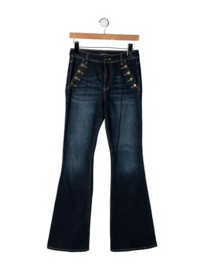 Pre-owned Ramy Brook High-rise Flared Jeans In Blue
