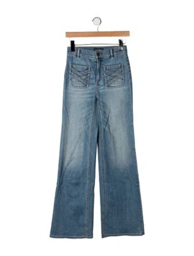 Pre-owned Ramy Brook High-rise Flared Jeans In Blue