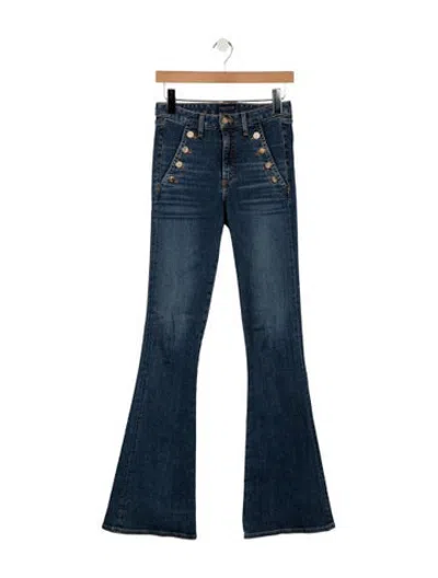 Pre-owned Ramy Brook High-rise Flared Jeans In Blue