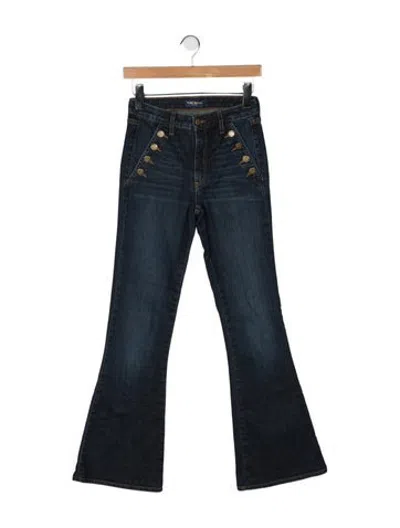 Pre-owned Ramy Brook High-rise Flared Jeans In Blue