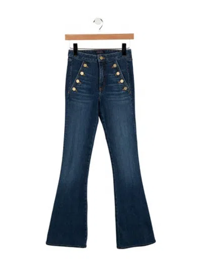 Pre-owned Ramy Brook High-rise Flared Jeans In Blue