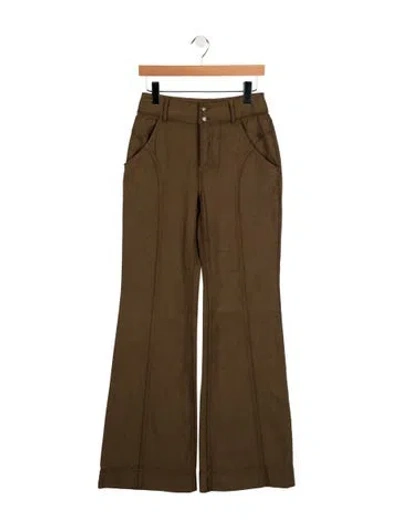Pre-owned Ramy Brook High-rise Flared Jeans In Brown