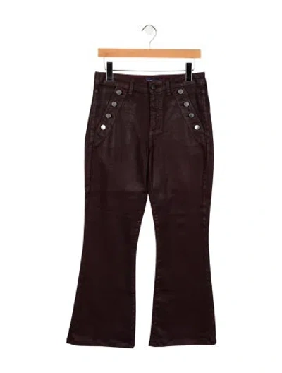 Pre-owned Ramy Brook High-rise Flared Jeans In Purple