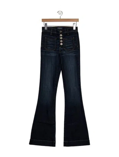 Pre-owned Ramy Brook High-rise Flared Jeans W/ Tags In Blue