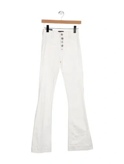 Pre-owned Ramy Brook High-rise Flared Jeans W/ Tags In White