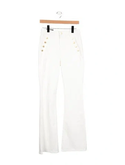 Pre-owned Ramy Brook High-rise Flared Jeans W/ Tags In White