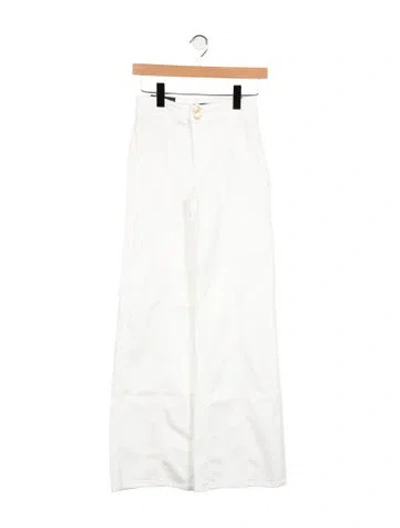 Pre-owned Ramy Brook High-rise Flared Jeans W/ Tags In White