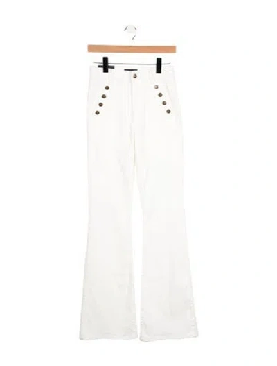 Pre-owned Ramy Brook High-rise Flared Jeans W/ Tags In White