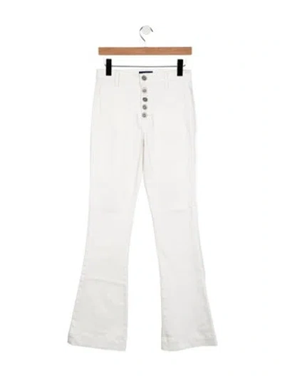 Pre-owned Ramy Brook High-rise Flared Jeans In White