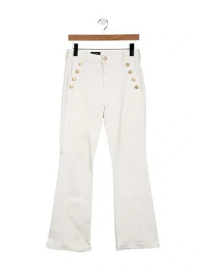 Pre-owned Ramy Brook High-rise Flared Jeans In White