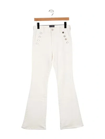 Pre-owned Ramy Brook High-rise Flared Jeans In White