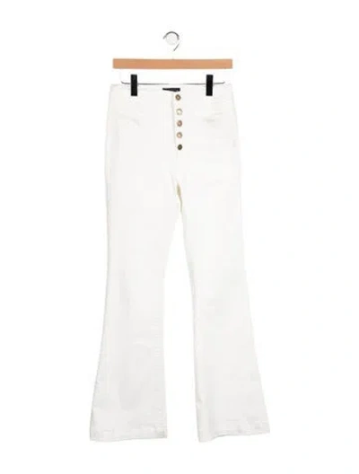 Pre-owned Ramy Brook High-rise Flared Jeans In White