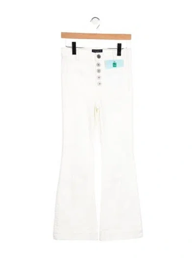 Pre-owned Ramy Brook High-rise Flared Jeans In White