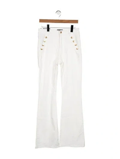 Pre-owned Ramy Brook High-rise Flared Jeans In White