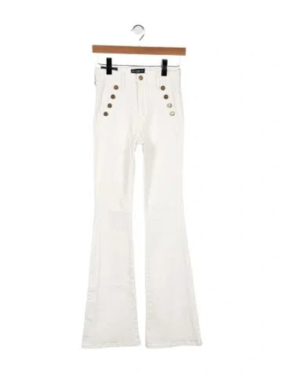 Pre-owned Ramy Brook High-rise Flared Jeans In White