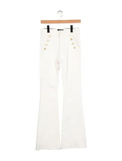 Pre-owned Ramy Brook High-rise Flared Jeans In White