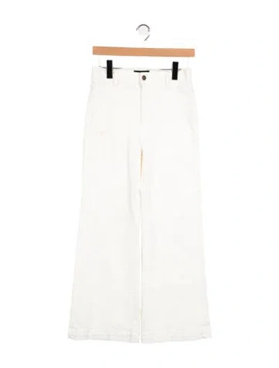 Pre-owned Ramy Brook High-rise Flared Jeans In White