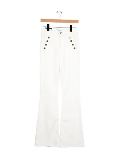 Pre-owned Ramy Brook High-rise Flared Jeans In White