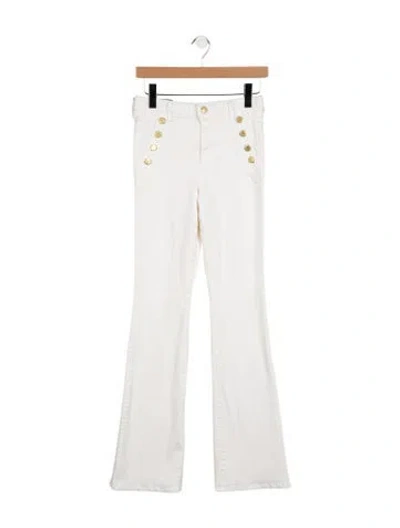 Pre-owned Ramy Brook High-rise Flared Jeans In White