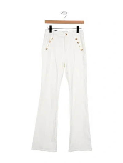 Pre-owned Ramy Brook High-rise Flared Jeans In White
