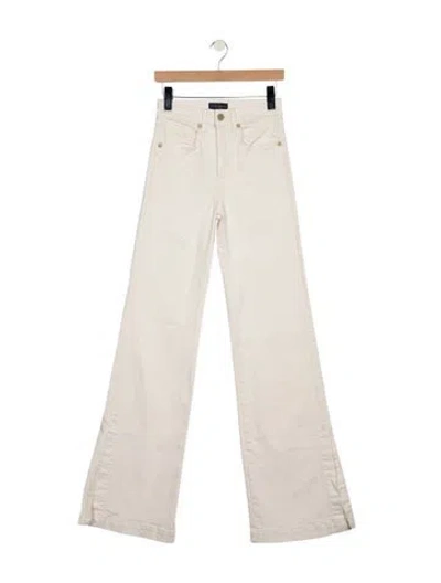 Pre-owned Ramy Brook High-rise Flared Jeans In White