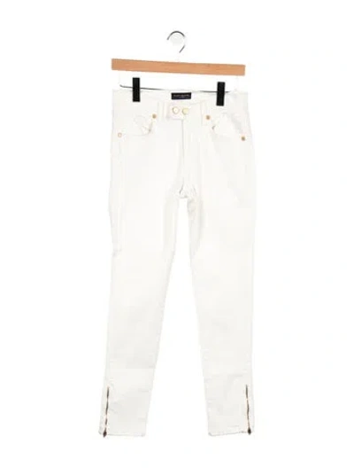 Pre-owned Ramy Brook High-rise Skinny Leg Jeans In White