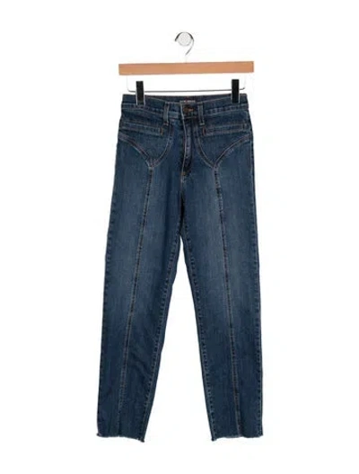Pre-owned Ramy Brook High-rise Straight Leg Jeans In Blue