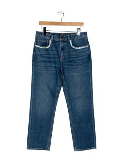 Pre-owned Ramy Brook High-rise Straight Leg Jeans W/ Tags In Blue