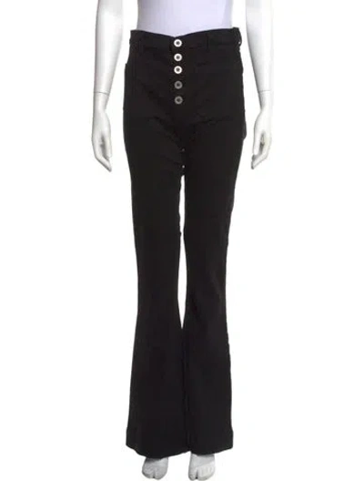 Pre-owned Ramy Brook High-rise Wide Leg Jeans In Black