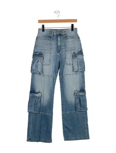 Pre-owned Ramy Brook High-rise Wide Leg Jeans In Blue