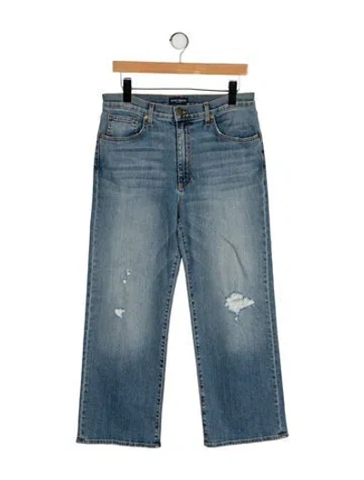 Pre-owned Ramy Brook High-rise Wide Leg Jeans In Blue