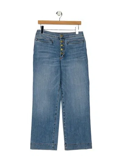 Pre-owned Ramy Brook High-rise Wide Leg Jeans In Blue